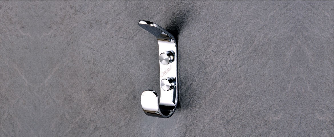 Robe Hook Dual by Decor Brass Bath Kaya
