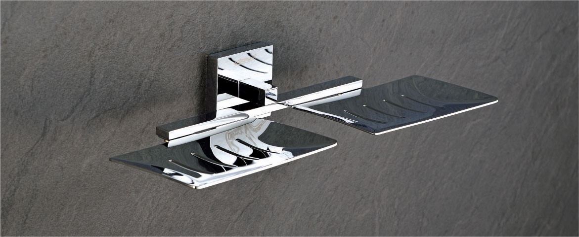 Dual Soap Dish by Decor Brass Bath Walter